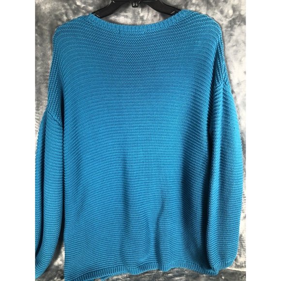 Wool Overs Sweater Woman’s Adult Size Large Blue - Picture 10 of 11